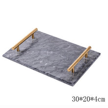Load image into Gallery viewer, Elegant Natural Marble Tray – Luxurious Decorative and Serving Tray for Home and Kitchen
