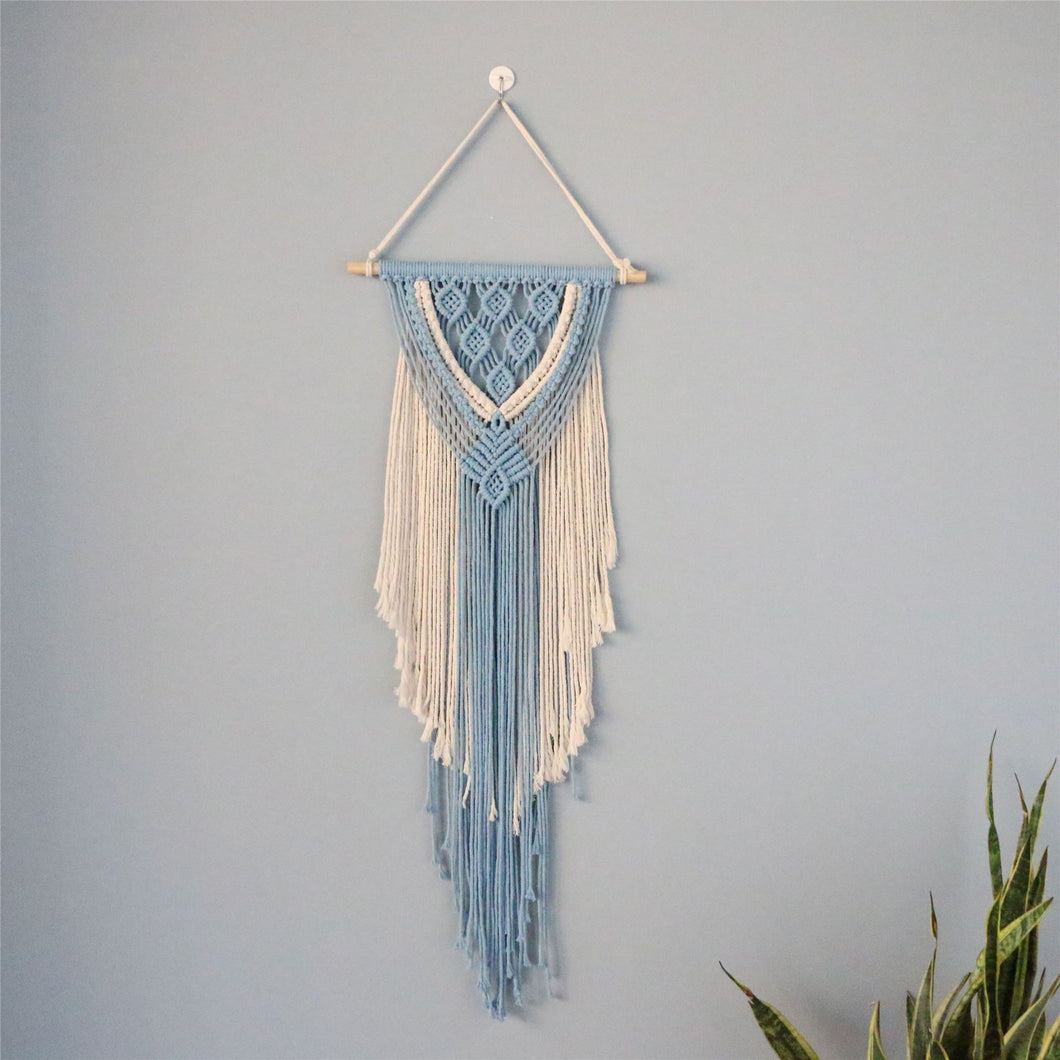 Hand-Woven Cotton Rope Tapestry