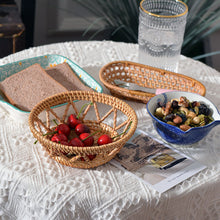 Load image into Gallery viewer, Autumn Rattan Woven Snack Bowl
