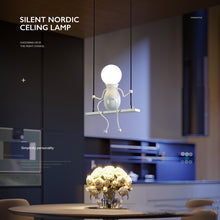 Load image into Gallery viewer, Children’s Nordic Modern Minimalist Wrought Iron Lamp – Stylish and Functional Lighting for Kids&#39; Rooms
