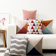 Load image into Gallery viewer, Triangle Geometric Pillowcase
