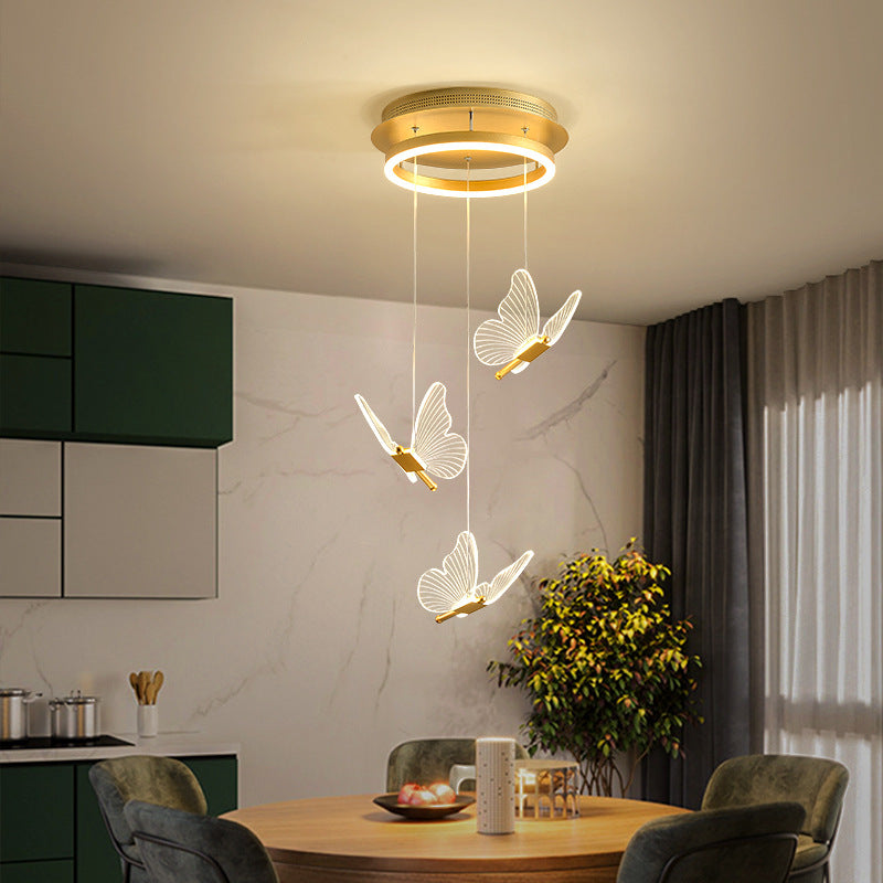 Loft Personality Revolving Duplex Butterfly Chandelier