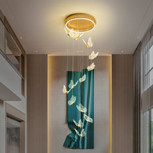 Load image into Gallery viewer, Loft Personality Revolving Duplex Butterfly Chandelier – Stunning Modern Lighting for Elegant Home Décor
