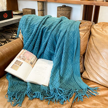 Load image into Gallery viewer, Nordic Style Tassel Summer Knitted Sofa Blanket

