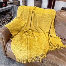 Load image into Gallery viewer, Nordic Style Tassel Summer Knitted Sofa Blanket
