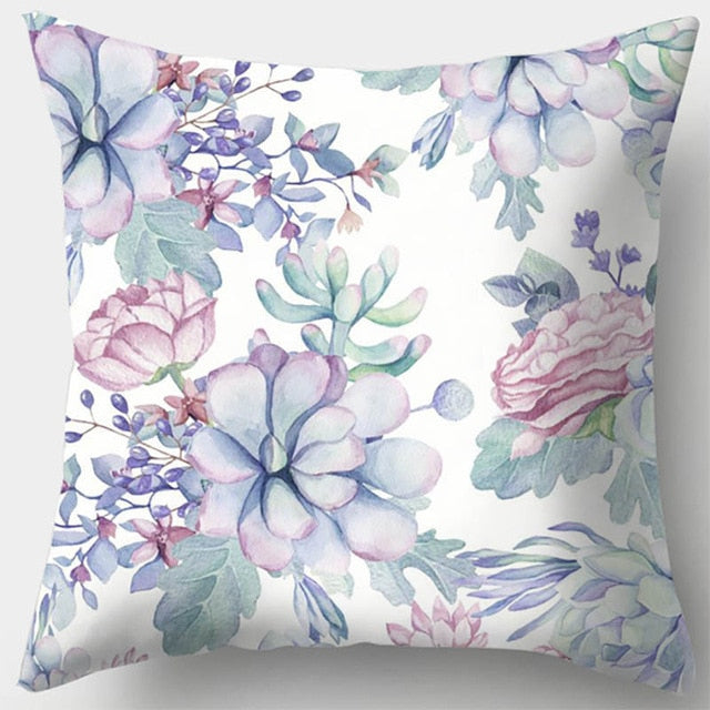 Floral Throw Pillowcase