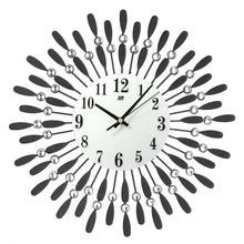 Load image into Gallery viewer, Crystal Drop Wrought Iron Wall Clock
