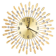 Load image into Gallery viewer, Crystal Drop Wrought Iron Wall Clock
