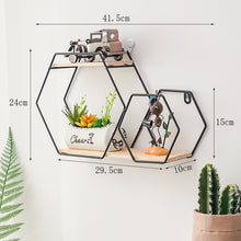 Load image into Gallery viewer, Shelves on iron wall
