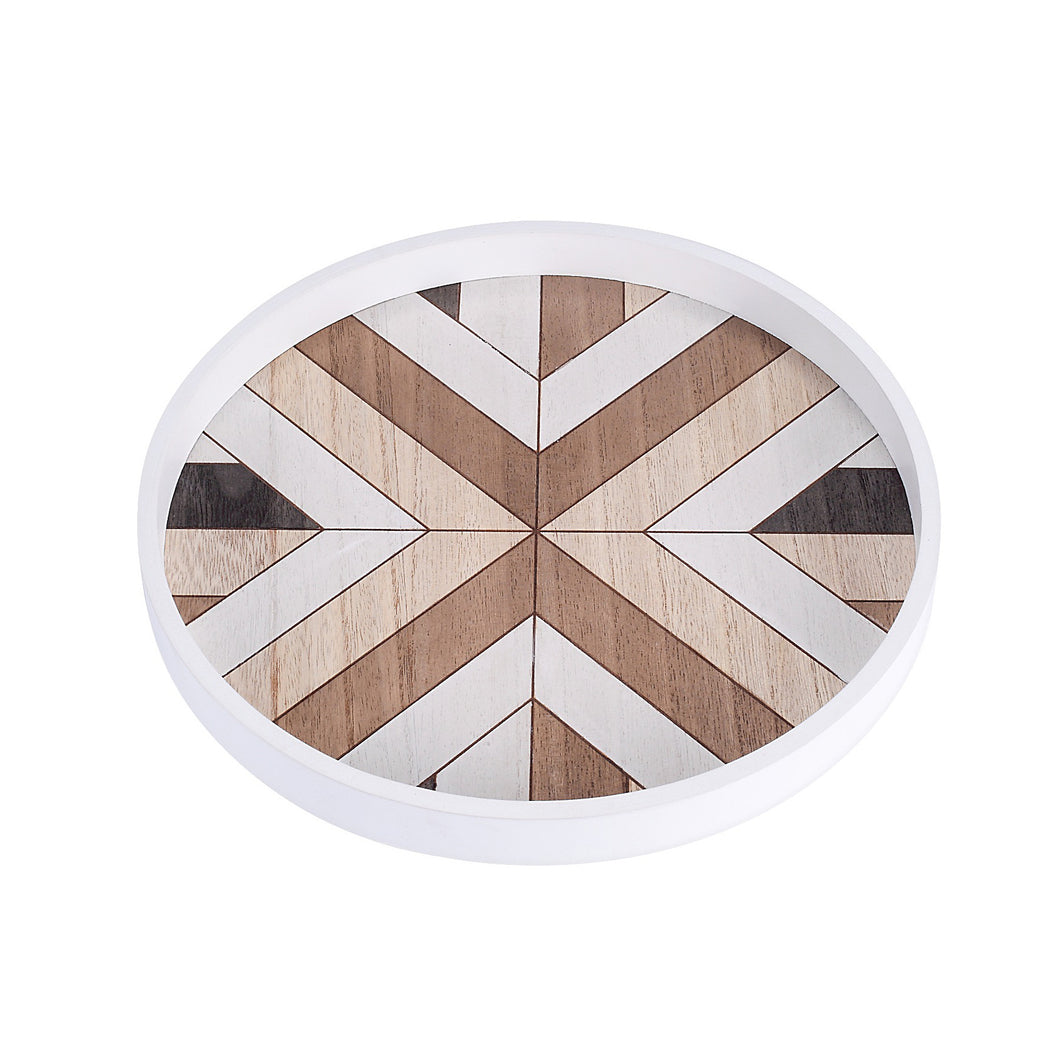 Round Nordic Wooden Tray