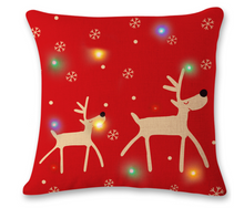 Load image into Gallery viewer, LED Christmas Throw Pillow Covers
