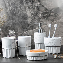 Load image into Gallery viewer, Simple Style Marble Ceramic Bathroom Set
