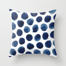 Load image into Gallery viewer, Abstract Blue Print Pillow Cover
