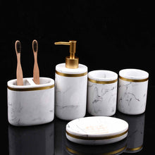 Load image into Gallery viewer, Marble Bathroom Amenities Kit
