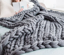 Load image into Gallery viewer, Nordic Thick Wool Hand-Woven Blanket
