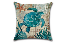 Load image into Gallery viewer, Marine Life Pillow – Ocean-Themed Decorative Throw Pillow for Coastal Home Décor
