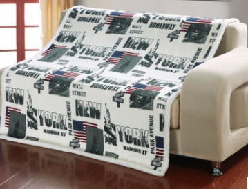 National Flag Lamb Cashmere Imitation Mink Blanket – Ultra-Soft and Cozy Patriotic Throw