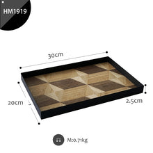 Load image into Gallery viewer, Wrought Iron Tray With Wooden Bottom
