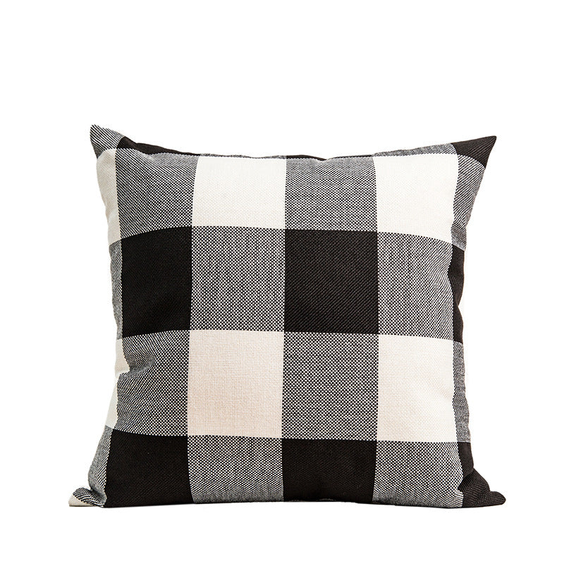Plaid Print Pillow Cover