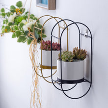 Load image into Gallery viewer, Oval Iron Frame Ceramic Flower Pot Shelf
