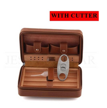 Load image into Gallery viewer, Travel Humidor - Best Portable Leather Travel Cigar Humidifier Gift Box
