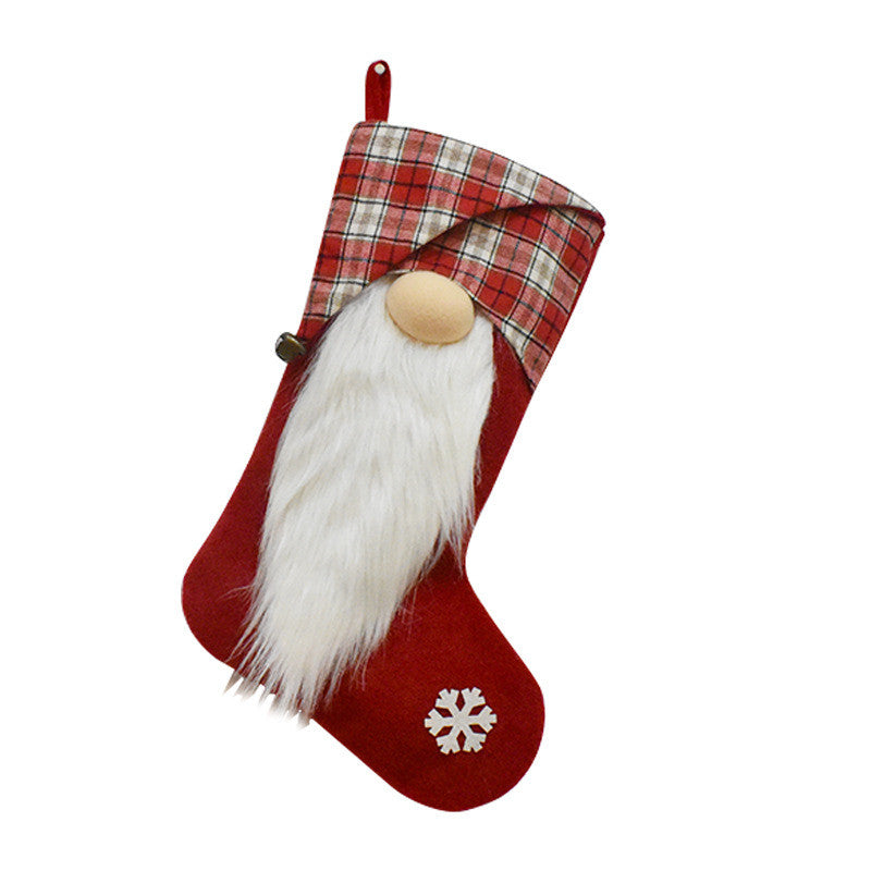 Christmas Stockings Xmas Tree Fireplace Decorative Socks Drop Ornament Candy Bag Gift Holders Hanging Decoration