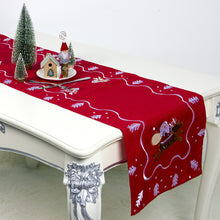 Load image into Gallery viewer, Santa Claus Embroidery Christmas Table Runner
