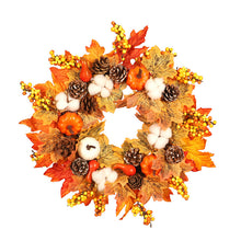 Load image into Gallery viewer, Decorative Autumn Colors Sunflower Wreath

