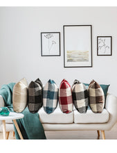 Load image into Gallery viewer, Plaid Print Pillow Cover

