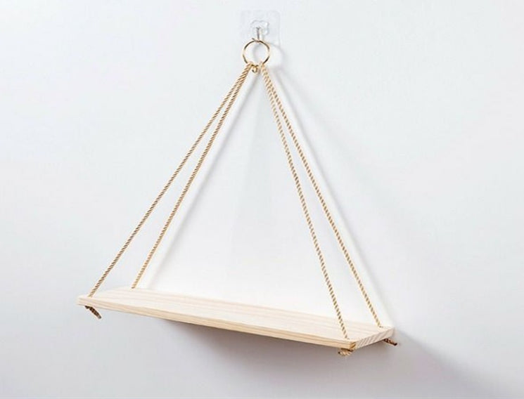 Stylish Hanging Bookshelf – Space-Saving Floating Wall Shelf for Modern Home Décor
