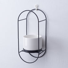 Load image into Gallery viewer, Oval Iron Frame Ceramic Flower Pot Shelf
