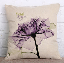 Load image into Gallery viewer, Linen Floral Pillowcase Home Furnishing Soft Waist Pillow
